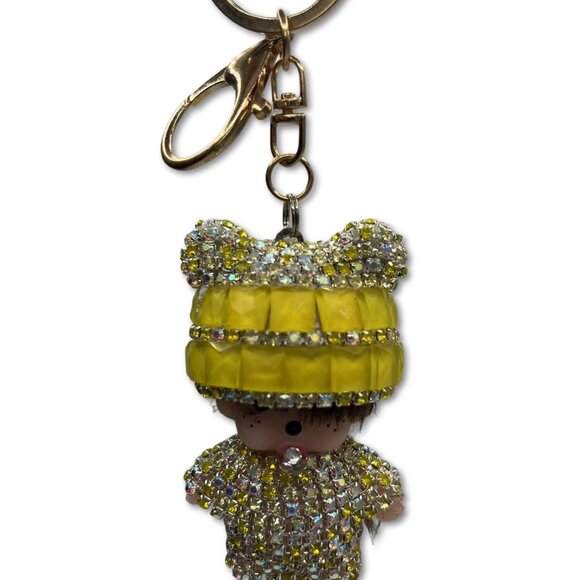 Full diamond labubu Keychain（yellow） - Picture 1 of 1
